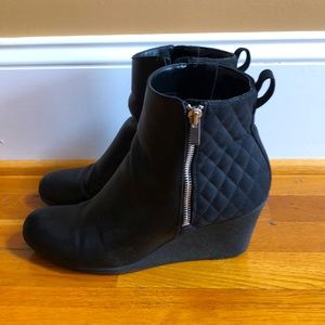 Chaps Brand Black Ankle Boots Size 9